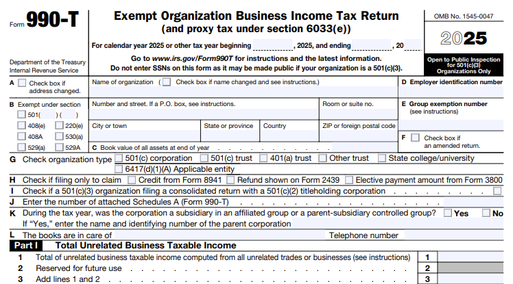 Form 990-T 
